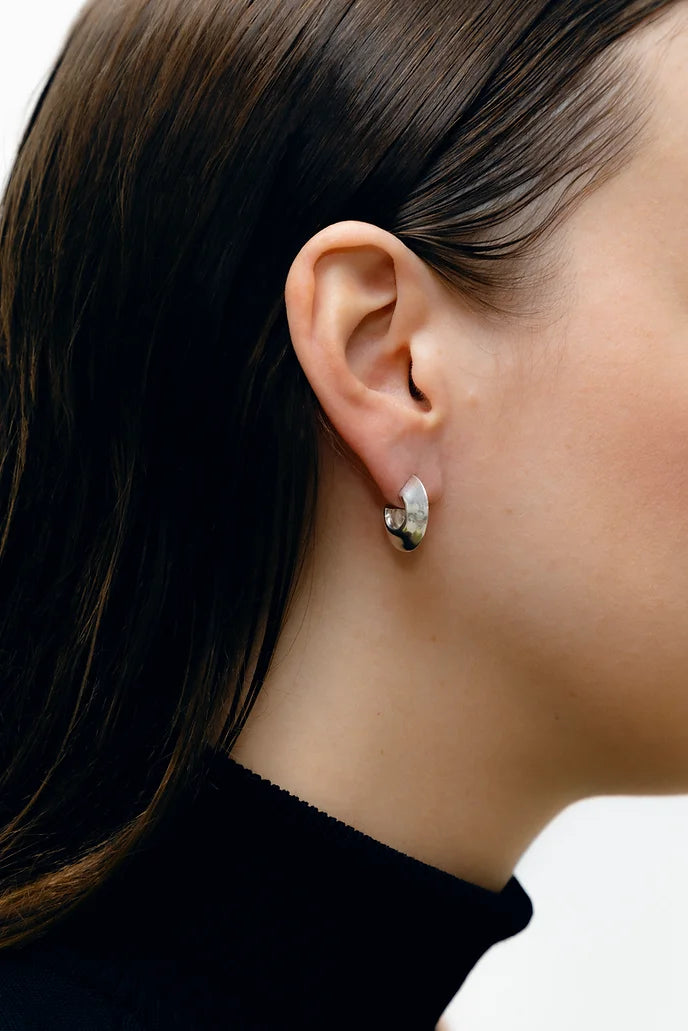 Argola Espadas Grande Prata