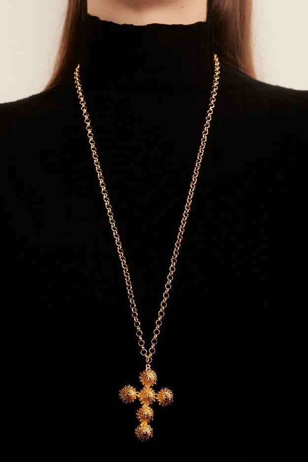 Crucifixo Isidora Dourado