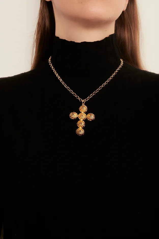 Crucifixo Isidora Dourado