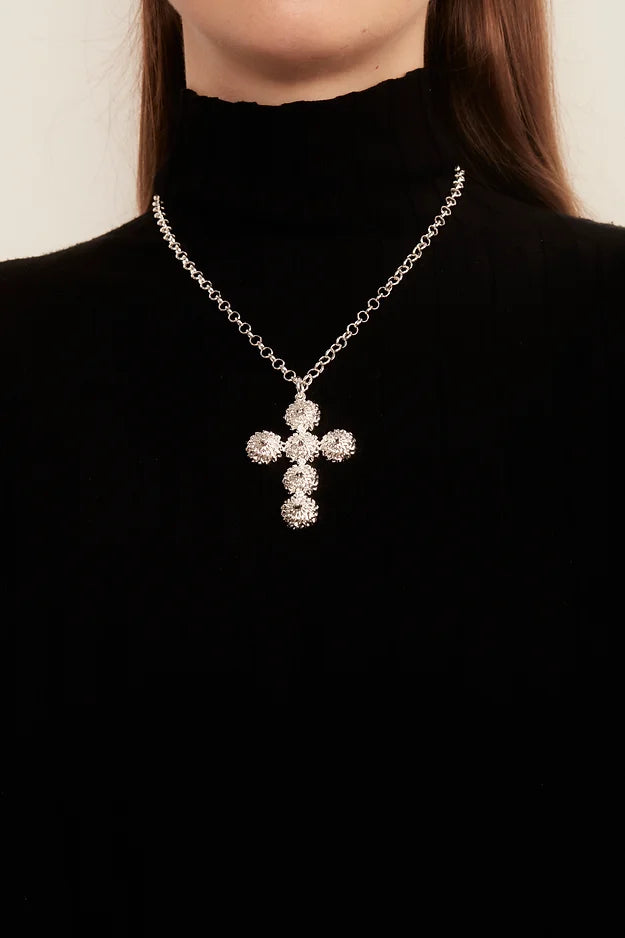 Isidora Silver Crucifix